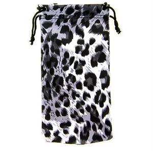 Snow Leopard Print Sunglass BAG # P107-LPBK