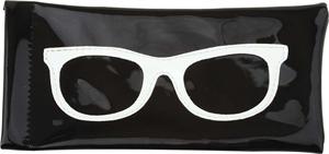Vinyl Black Pouch with Retro Sunglasses Print # WFBK
